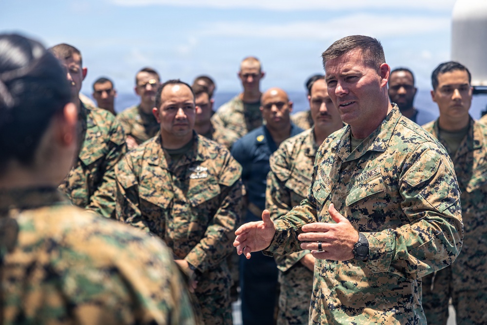 BLT 3/5 Marines gets Promoted Aboard USS Portland