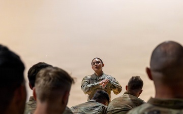 U.S. Army Public Affairs Officer Conducts Media Brief in Lithuania