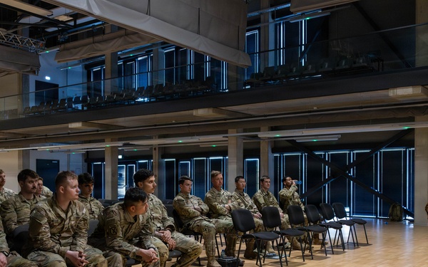 U.S. Army Public Affairs Officer Conducts Media Brief in Lithuania
