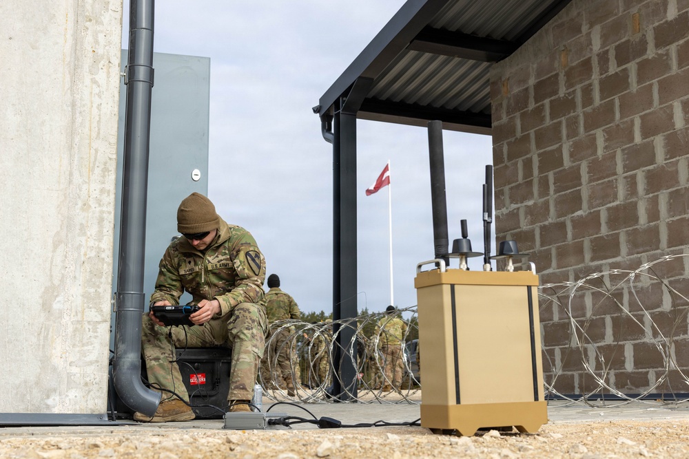 U.S. Soldier Operates a Titan V3 C-UAS in Latvia