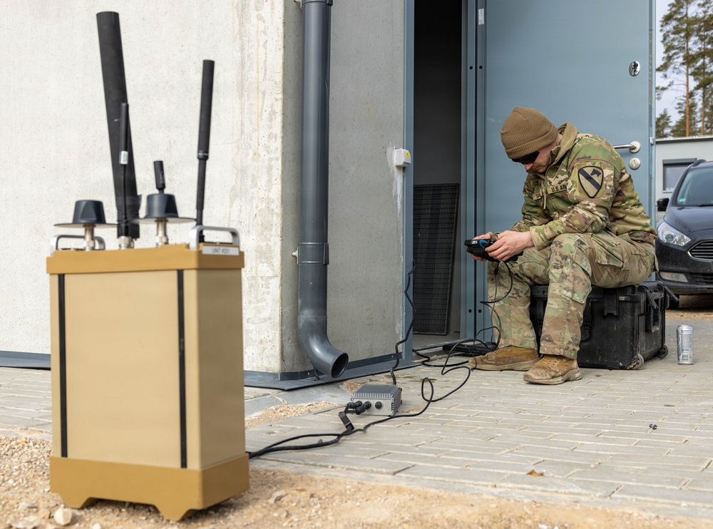 U.S. Soldier Operates a Titan V3 C-UAS in Latvia