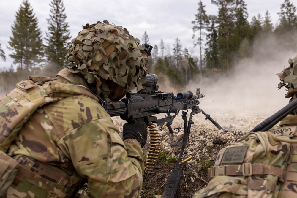 U.S. Soldiers Conduct Live-Fire Exercise in Latvia