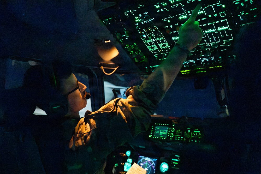 C-17 Globemaster III performs cargo operations within the CENTCOM AOR