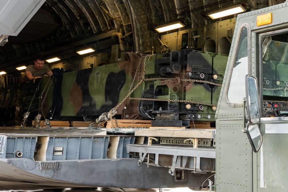 C-17 Globemaster III performs cargo operations within the CENTCOM AOR