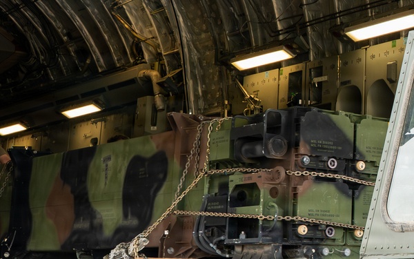 C-17 Globemaster III performs cargo operations within the CENTCOM AOR