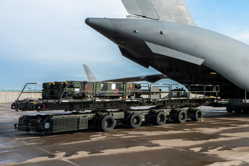 C-17 Globemaster III performs cargo operations within the CENTCOM AOR