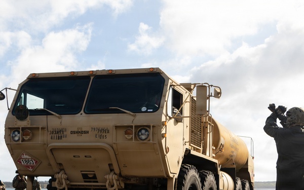 Assault Craft Unit 5 Sailors Conduct Fuel Vehicle Transport
