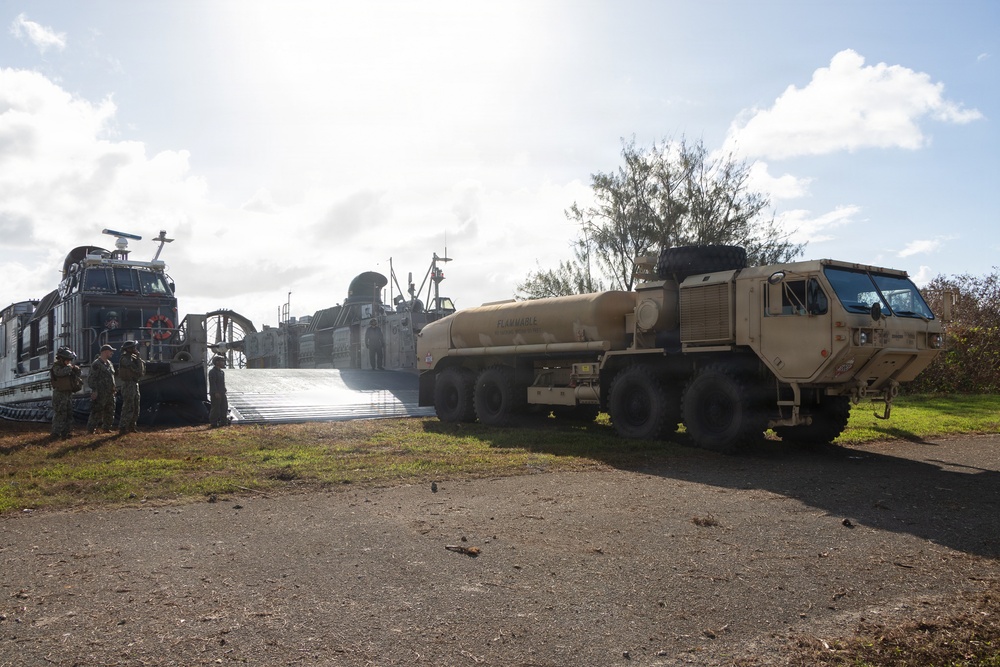Assault Craft Unit 5 Sailors Conduct Fuel Vehicle Transport