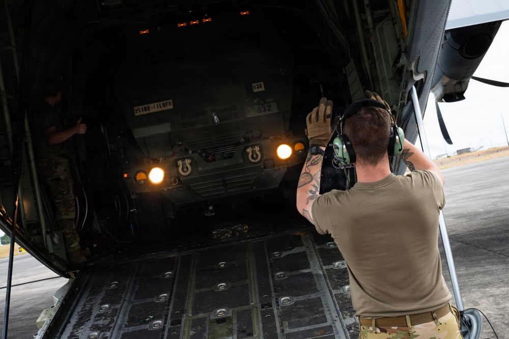 Balikatan 2026: 317th AW, 25ID airlift two HIMARS to Laoag, Philippines