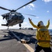 A MH-60R Seahawk of Helicopter Maritime Strike Squadron (HSM) 46 takes off from the flight deck of the USS Arleigh Burke (DDG 51)