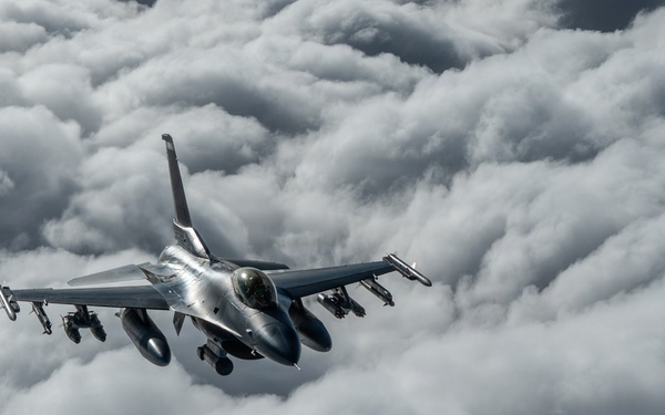 KC-135 Stratotanker performs aerial refueling operations in the U.S. Central Command area of responsibility
