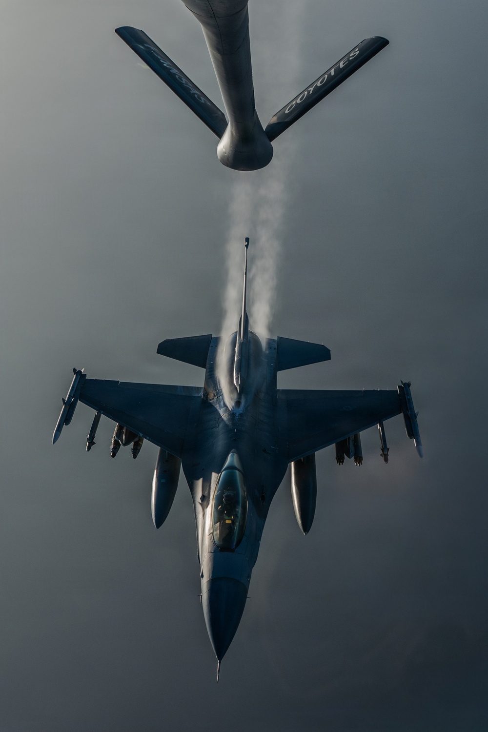 KC-135 Stratotanker performs aerial refueling operations in the U.S. Central Command area of responsibility