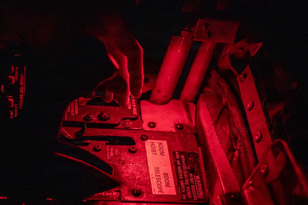 KC-135 Stratotanker performs aerial refueling operations in the U.S. Central Command area of responsibility
