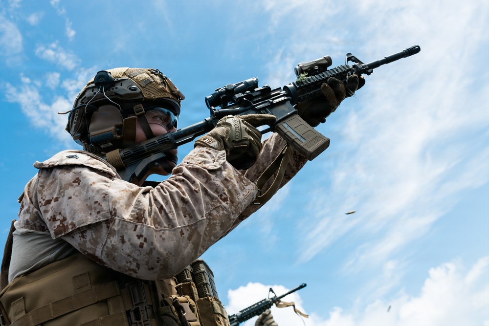 11th MEU Marines, Sailors Conduct Marksmanship Training aboard USS Portland