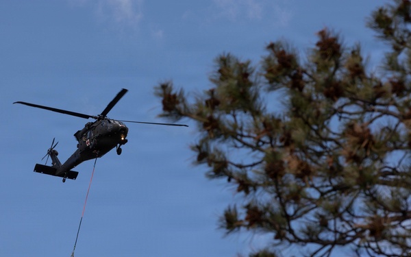 South Dakota National Guard conducts Black Hawk wildfire suppression drill at Angostura Reservoir