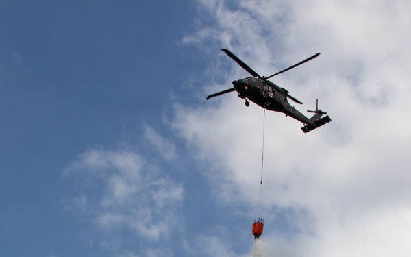 South Dakota National Guard conducts Black Hawk wildfire suppression drill at Angostura Reservoir