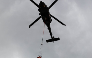 South Dakota National Guard conducts Black Hawk wildfire suppression drill at Angostura Reservoir