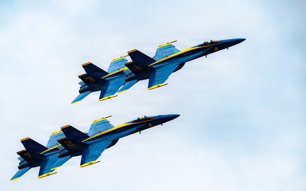 U.S. Navy Blue Angels practice for the 2026 Charleston Airshow