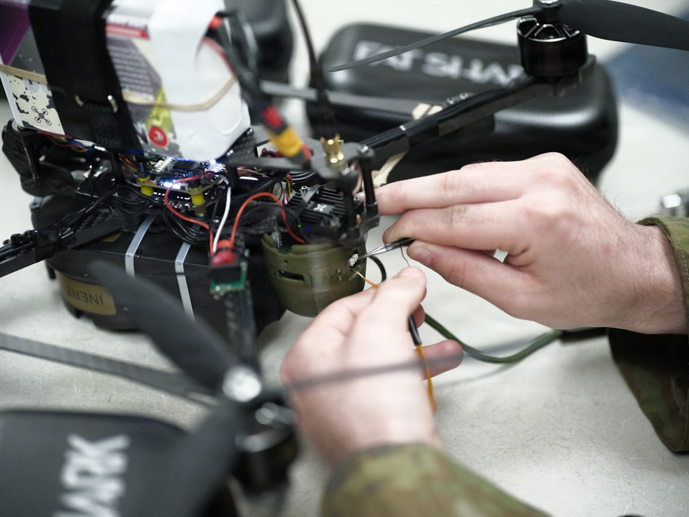 Soldiers of D-Co, 1BEB launch the Diehard One-Way Strike Drone Experimentation Series