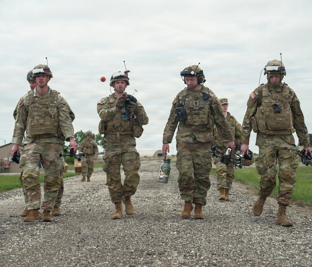 Soldiers of D-Co, 1BEB launch the Diehard One-Way Strike Drone Experimentation Series