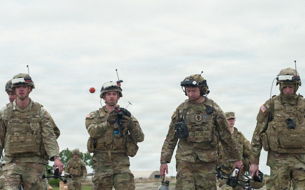 Soldiers of D-Co, 1BEB launch the Diehard One-Way Strike Drone Experimentation Series