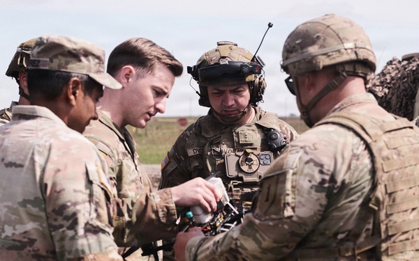 Soldiers of D-Co, 1BEB launch the Diehard One-Way Strike Drone Experimentation Series