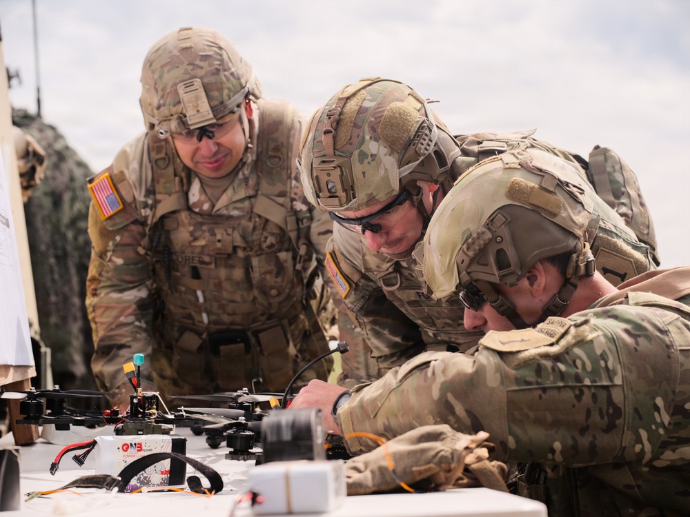 Soldiers of D-Co, 1BEB launch the Diehard One-Way Strike Drone Experimentation Series