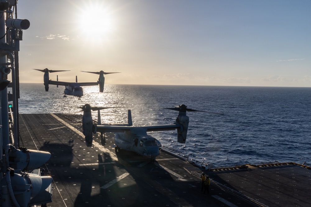 22nd MEU (SOC) | Flight Operations aboard USS Iwo Jima