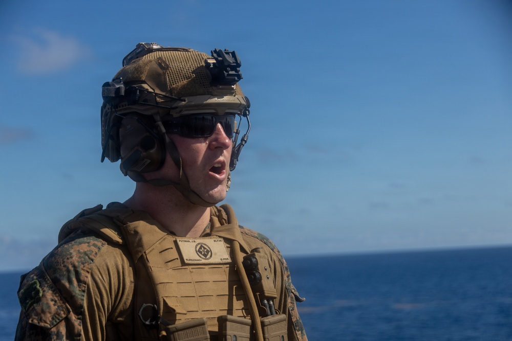 22nd MEU(SOC) | Marines Conduct Deck Shoot Aboard USS Fort Lauderdale