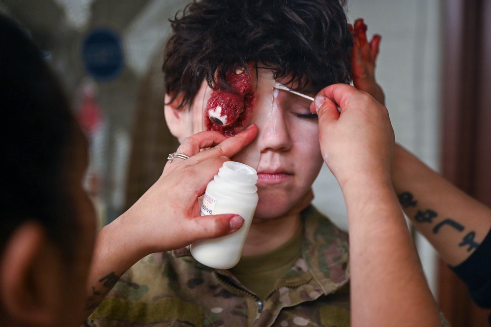 Moulage Rouge: USAF School of Aerospace Medicine brings 178th Wing TCCC training to life