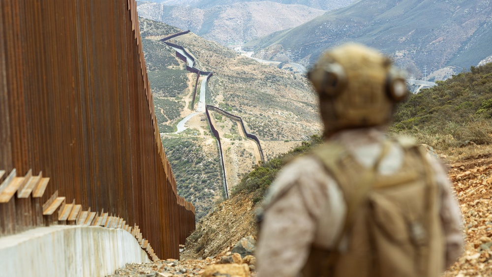 JTF-SB Marines and Sailors patrol along Southern Border