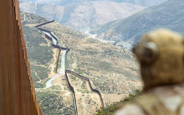 JTF-SB Marines and Sailors patrol along Southern Border