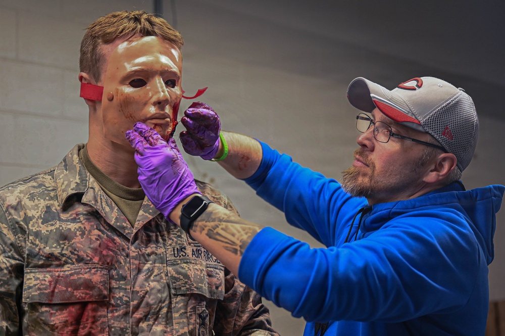 Moulage Rouge: USAF School of Aerospace Medicine brings 178th Wing TCCC training to life