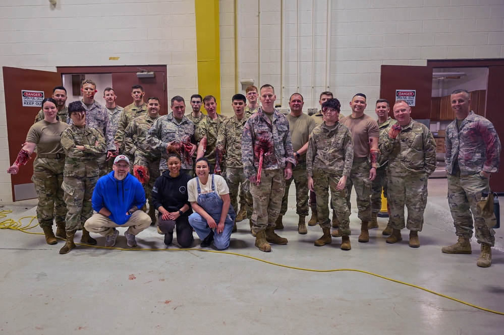 Moulage Rouge: USAF School of Aerospace Medicine brings 178th Wing TCCC training to life