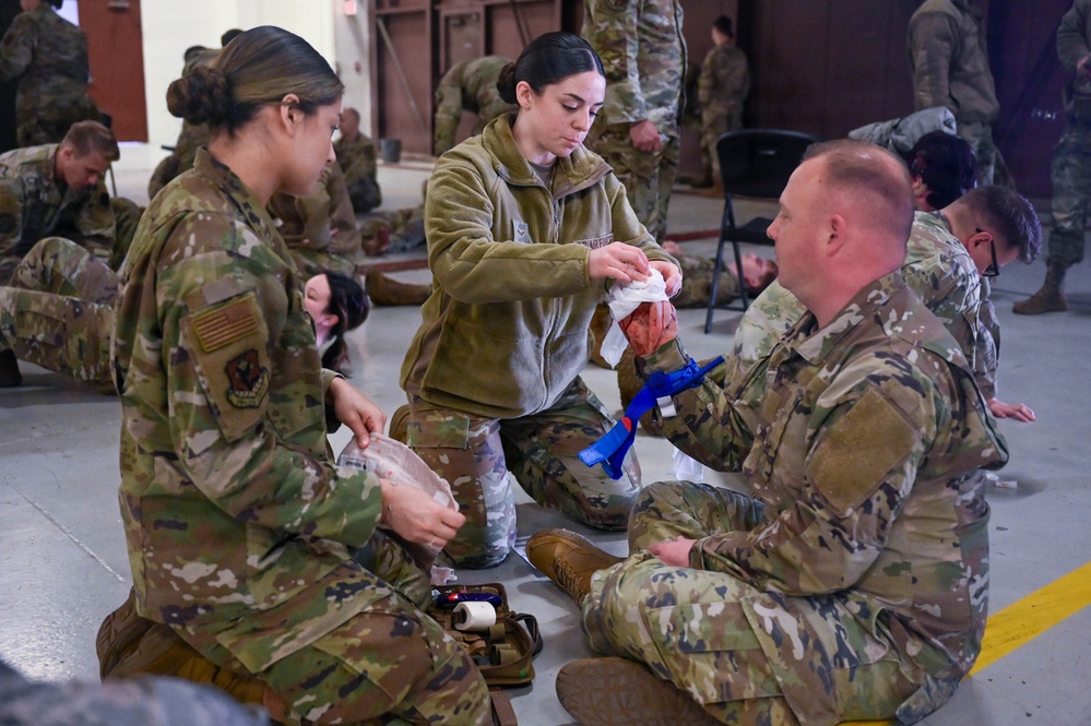 Moulage Rouge: USAF School of Aerospace Medicine brings 178th Wing TCCC training to life