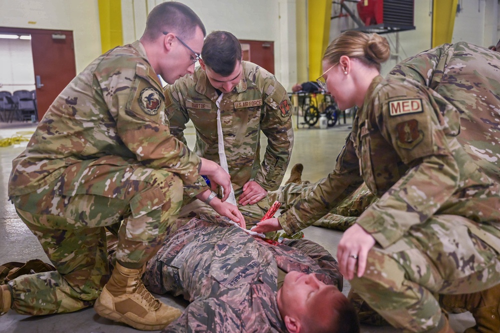 Moulage Rouge: USAF School of Aerospace Medicine brings 178th Wing TCCC training to life