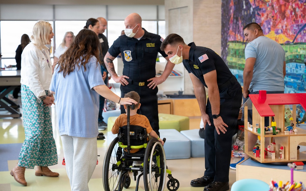 U.S. Navy Blue Angels visit MUSC Shawn Jenkins Children's Hospital