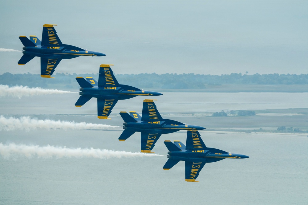 U.S. Navy Blue Angels practice for 2026 Charleston Airshow