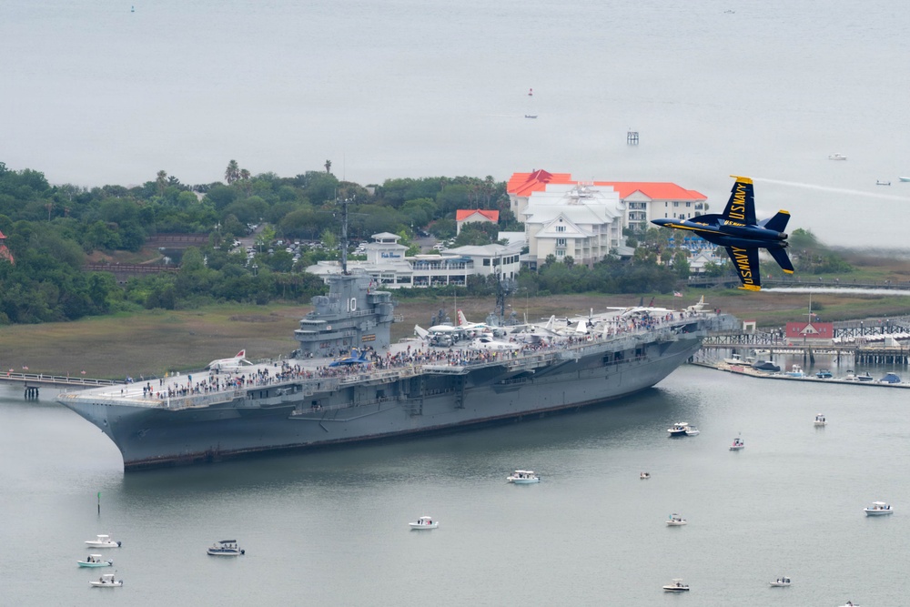 U.S. Navy Blue Angels Perform Practice Run Ahead of 2026 Charleston Airshow