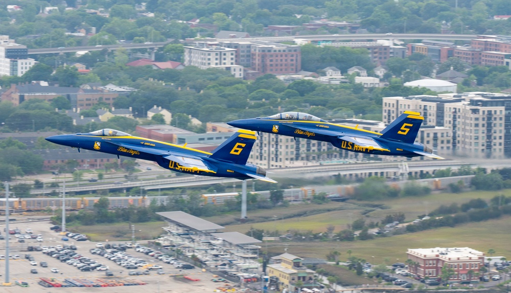 U.S. Navy Blue Angels practice for 2026 Charleston Airshow