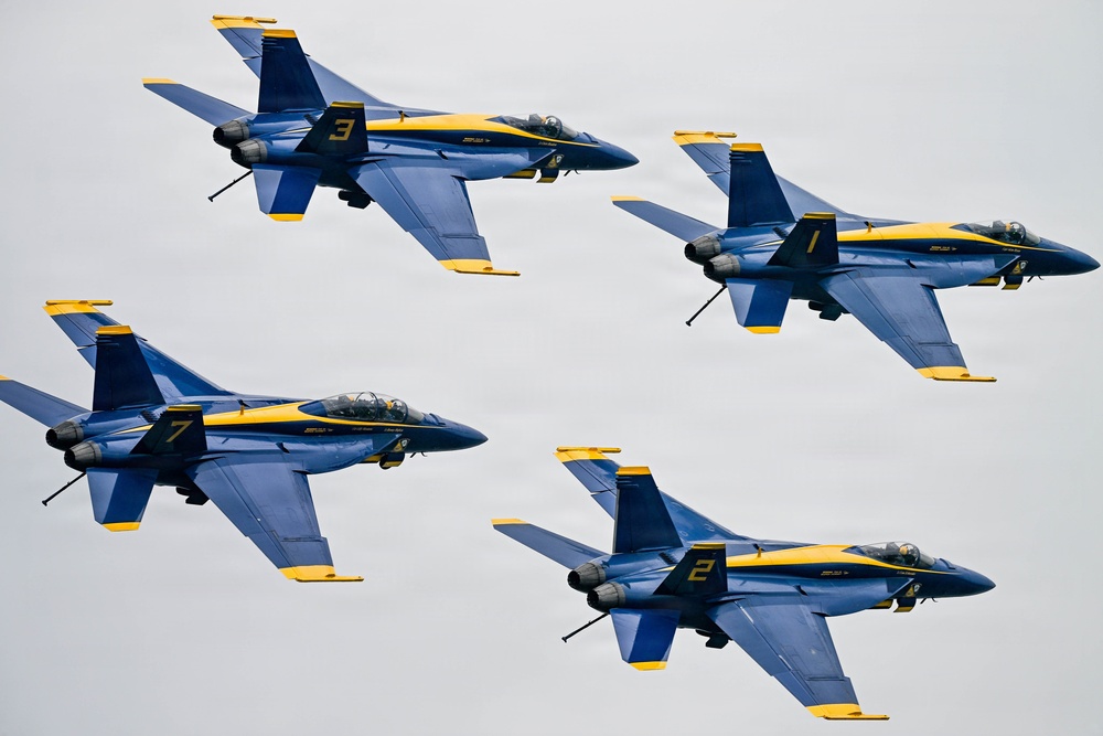 U.S. Navy Blue Angels Perform Practice Run Ahead of 2026 Charleston Airshow