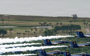 U.S. Navy Blue Angels Perform Practice Run Ahead of 2026 Charleston Airshow