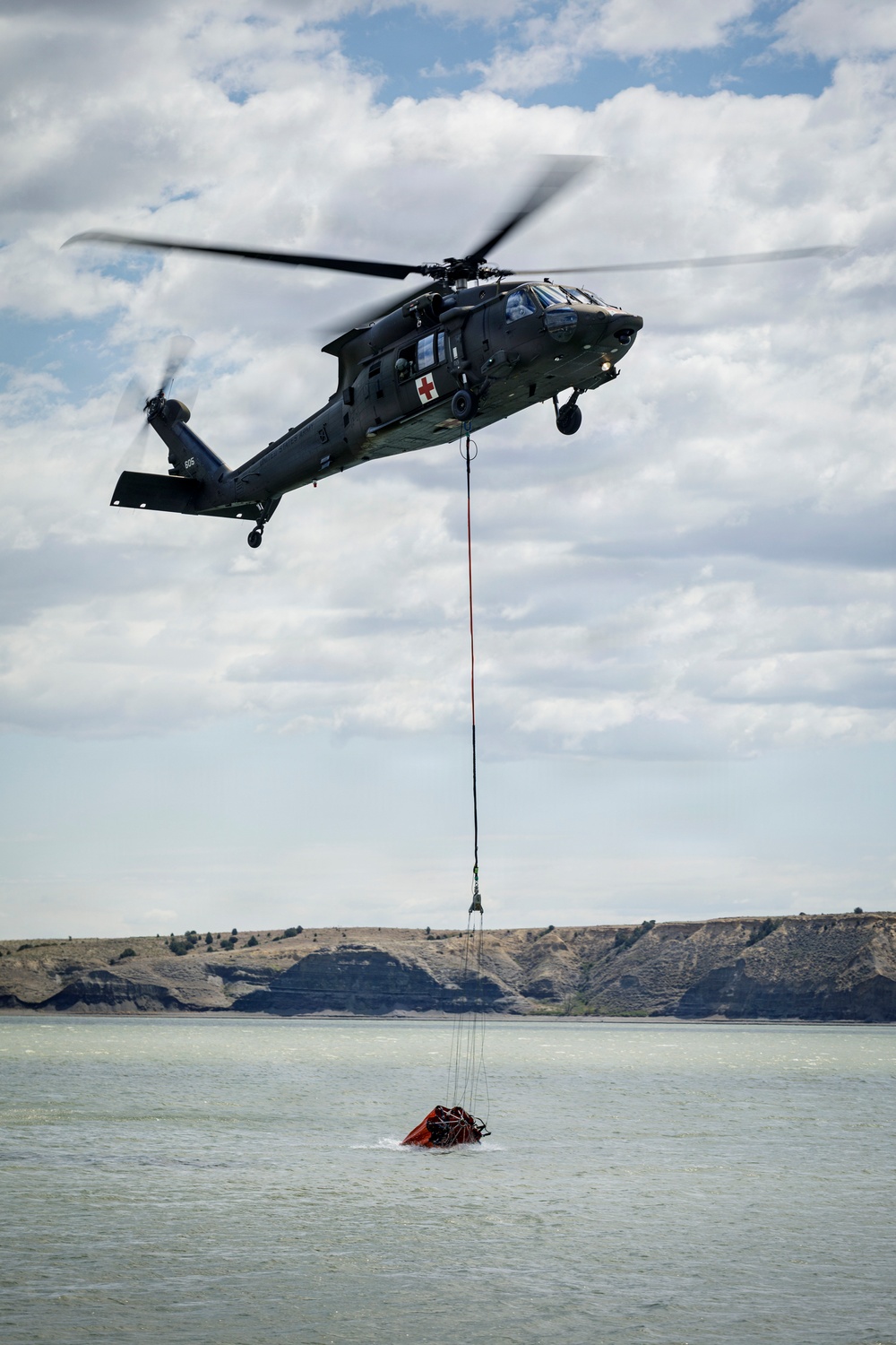 South Dakota National Guard conducts Black Hawk wildfire suppression drill at Angostura Reservoir