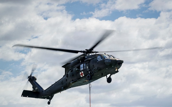 South Dakota National Guard conducts Black Hawk wildfire suppression drill at Angostura Reservoir
