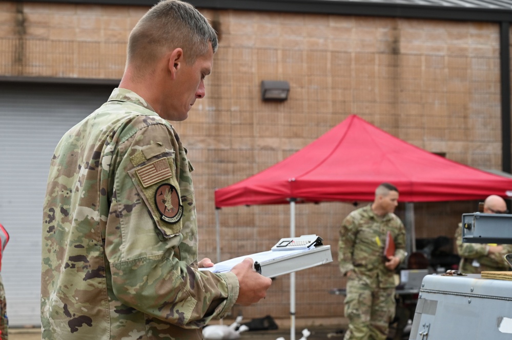 187th Fighter Wing members conduct combat readiness exercise