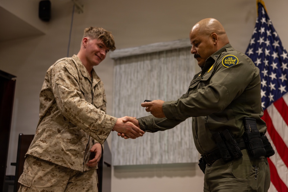 U.S. Border Patrol recognizes and awards JTF-SB Marines