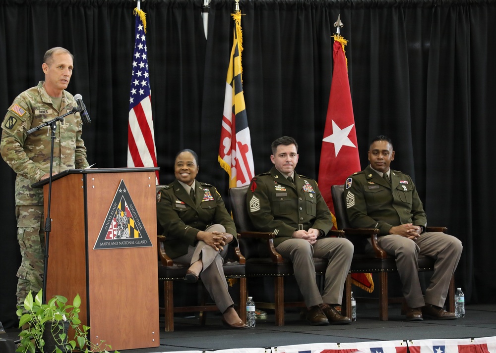 Maryland National Guard welcomes incoming command sergeant major and bids farewell to CSM David Harry