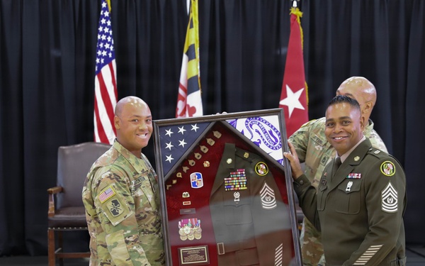 Maryland National Guard welcomes incoming command sergeant major and bids farewell to CSM David Harry