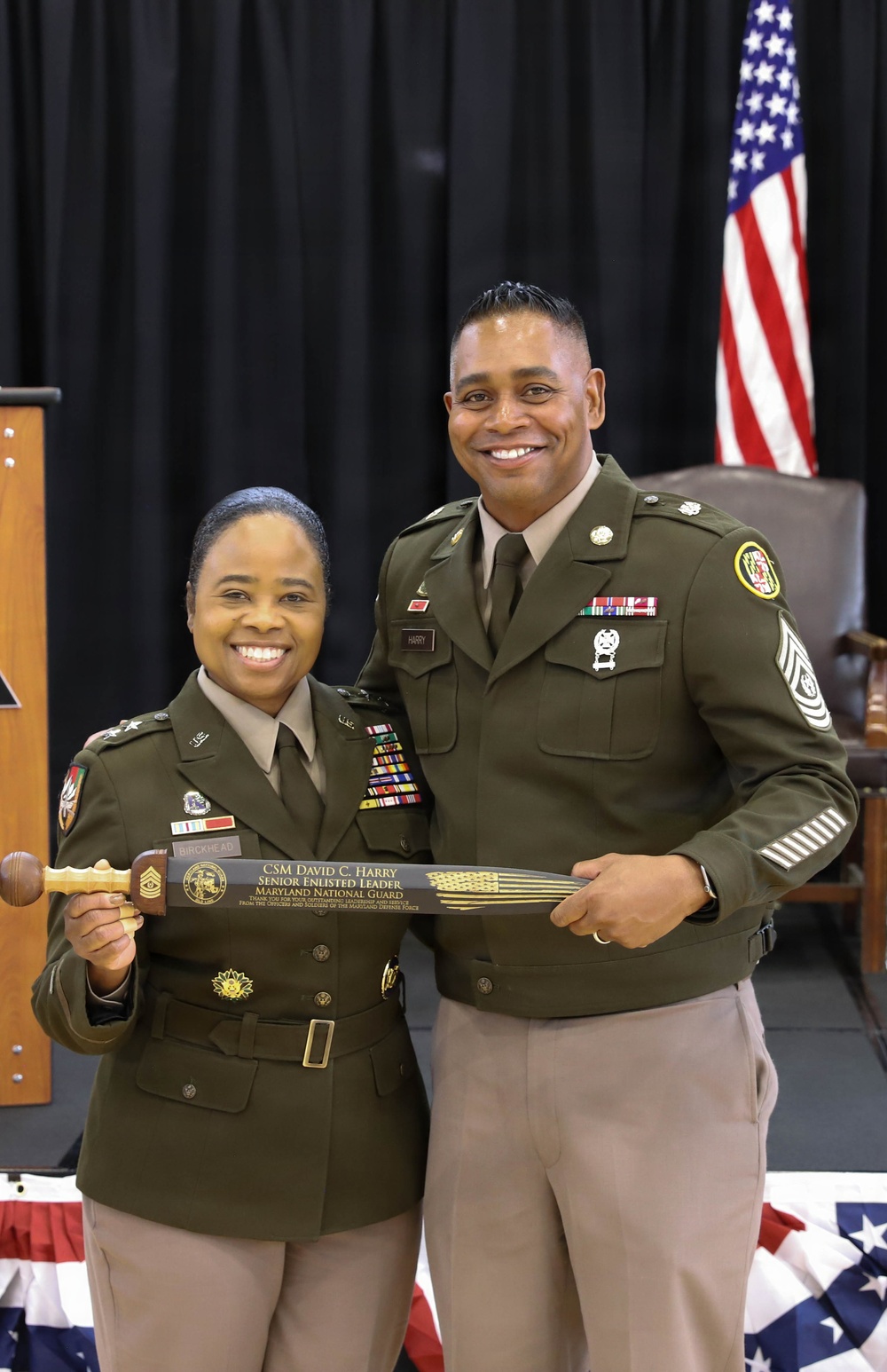 Maryland National Guard welcomes incoming command sergeant major and bids farewell to CSM David Harry