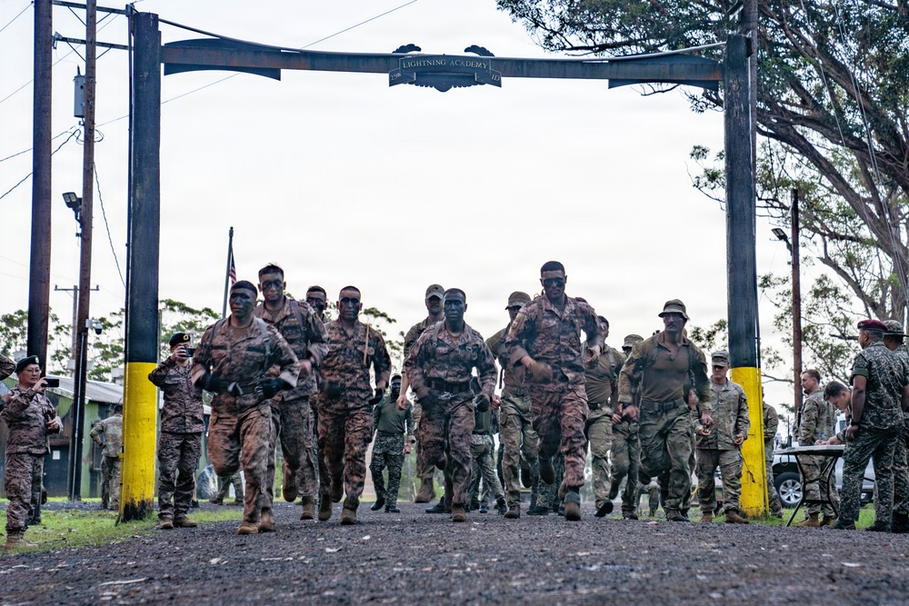 Multinational Soldiers Tackle 10K Run during the 2026 Pacific Land Forces Team Readiness Challenge.